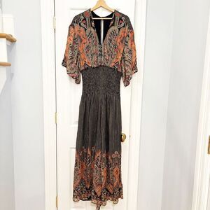 Anthropologie bl-nk Jumpsuit Size M Boho Stevie Nicks Gypsy